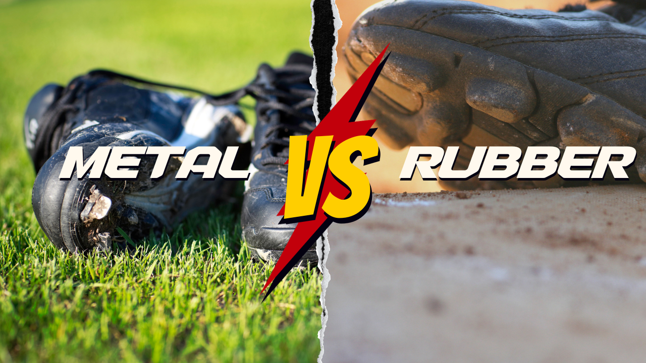 metal vs rubber baseball cleats